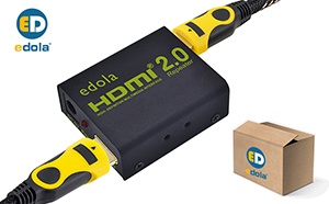 HDMI Repeater 2.0 , 18Gbps HDMI Reapter Signal Booster Amplifier 4K UHD Female to Female Mini HDMI E